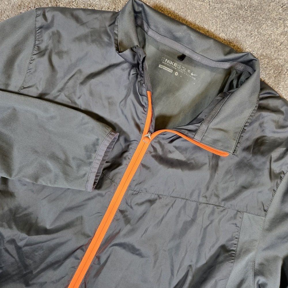 Nike Golf Shield Gray Jacket Full Zip Windbreaker
